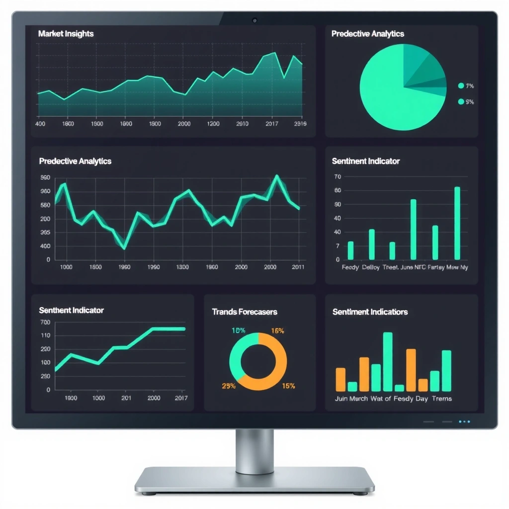 Market insights dashboard with predictive analytics and trend forecasting